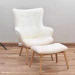 Mahogany chairs leather white 001